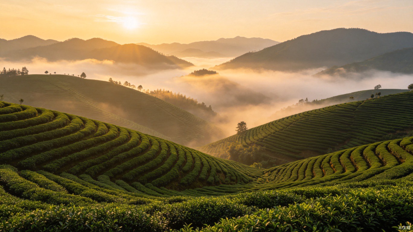 古夫古茶生态茶园 - 高山云雾茶园实拍 优质茶叶产地风光
